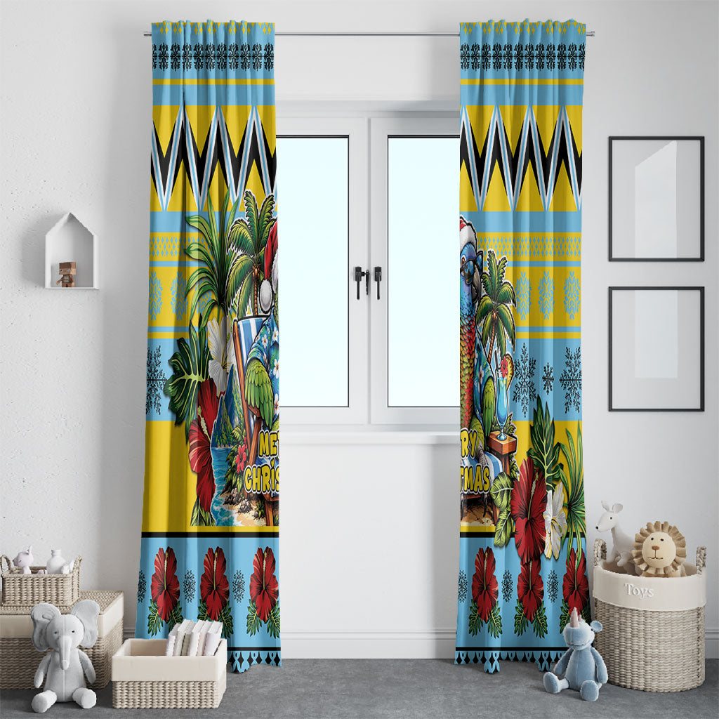 Afro-Saint Lucian Christmas Window Curtain This Amazona Parrot Needs A Beach Retreat