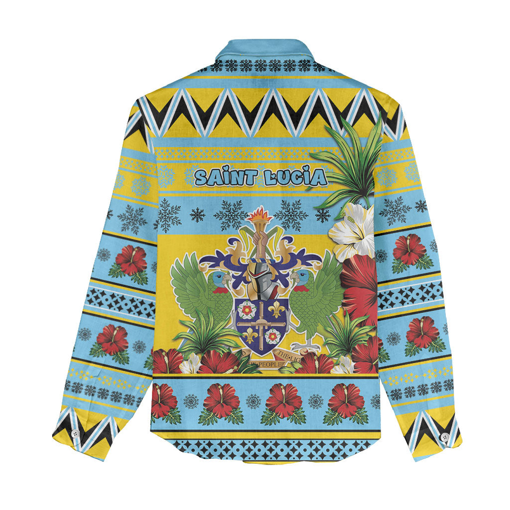 Afro-Saint Lucian Christmas Women Casual Shirt This Amazona Parrot Needs A Beach Retreat
