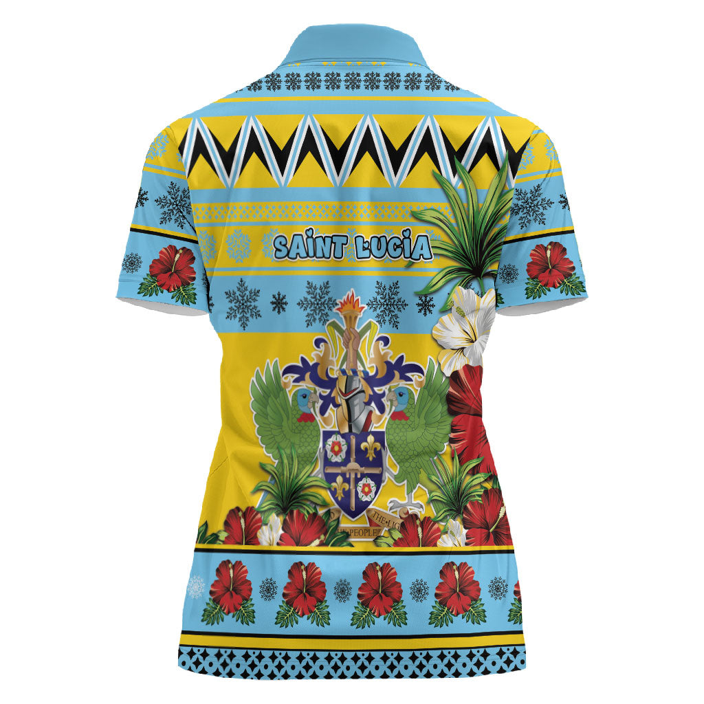 Afro-Saint Lucian Christmas Women Polo Shirt This Amazona Parrot Needs A Beach Retreat