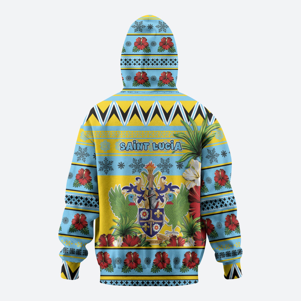 Afro-Saint Lucian Christmas Zip Hoodie This Amazona Parrot Needs A Beach Retreat