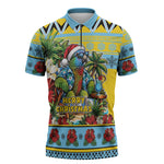 Afro-Saint Lucian Christmas Zipper Polo Shirt This Amazona Parrot Needs A Beach Retreat