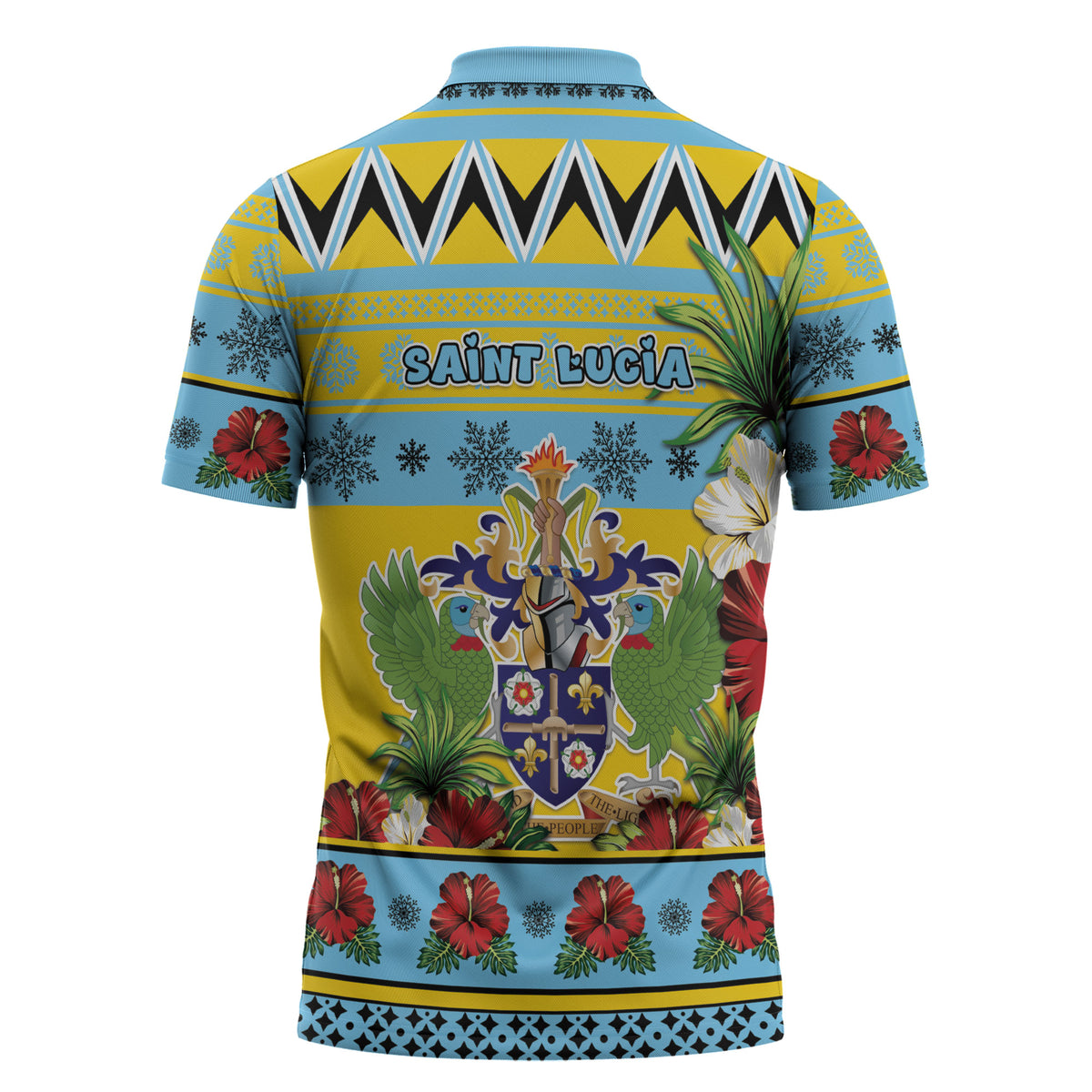 Afro-Saint Lucian Christmas Zipper Polo Shirt This Amazona Parrot Needs A Beach Retreat