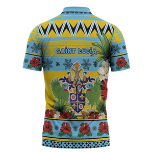 Afro-Saint Lucian Christmas Zipper Polo Shirt This Amazona Parrot Needs A Beach Retreat