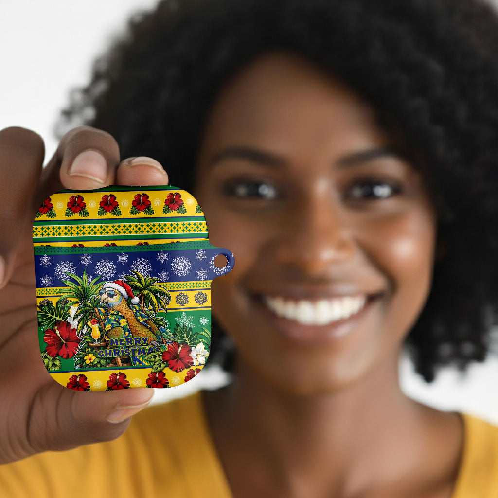 Afro-Vincentian Christmas AirPods Case This Vincy Parrot Needs A Beach Retreat