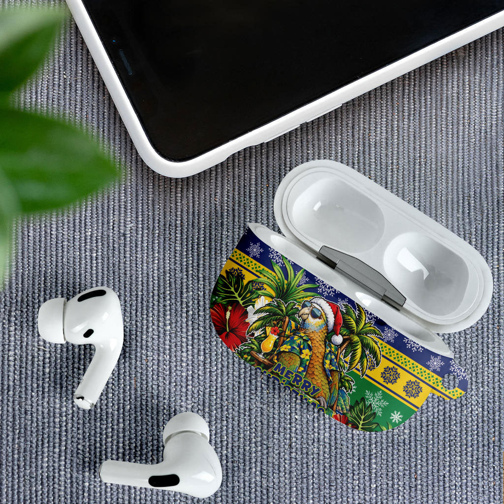 Afro-Vincentian Christmas AirPods Case This Vincy Parrot Needs A Beach Retreat