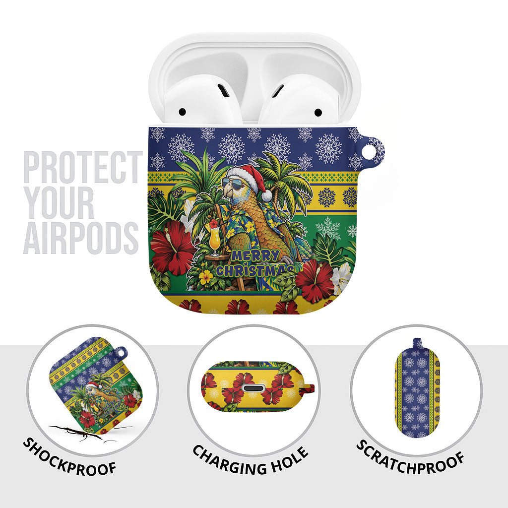 Afro-Vincentian Christmas AirPods Case This Vincy Parrot Needs A Beach Retreat