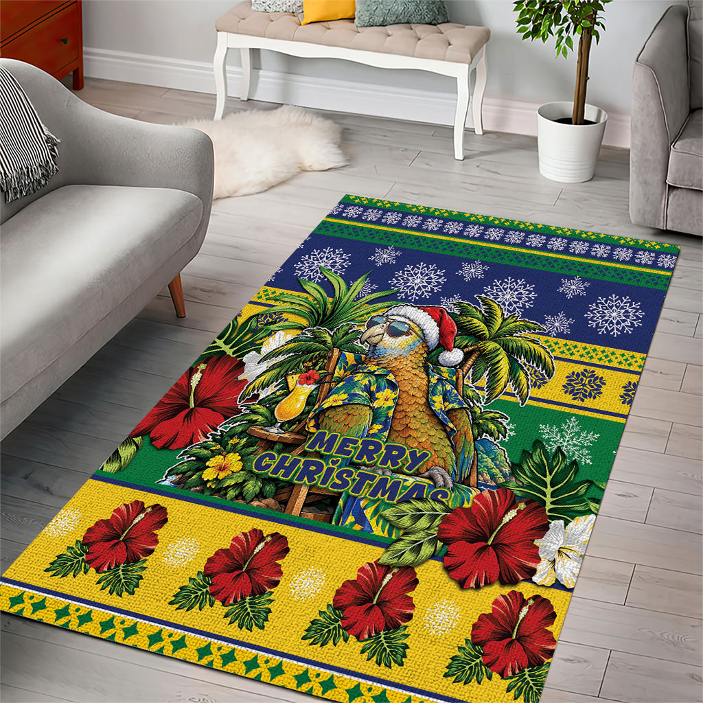 Afro-Vincentian Christmas Area Rug This Vincy Parrot Needs A Beach Retreat