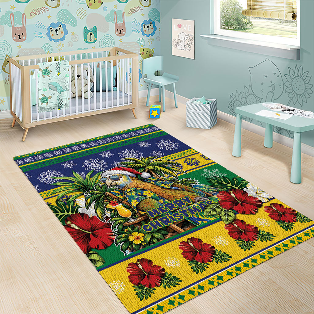 Afro-Vincentian Christmas Area Rug This Vincy Parrot Needs A Beach Retreat