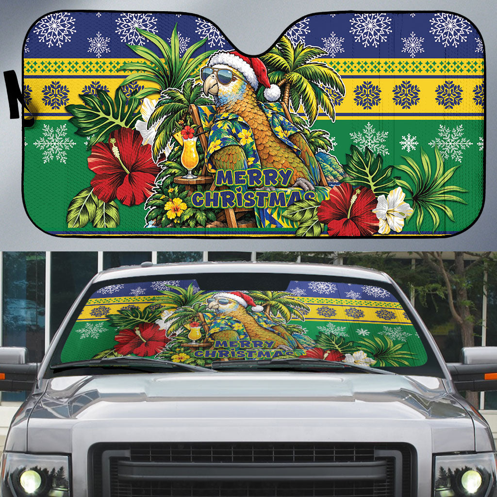 Afro-Vincentian Christmas Auto Sun Shade This Vincy Parrot Needs A Beach Retreat