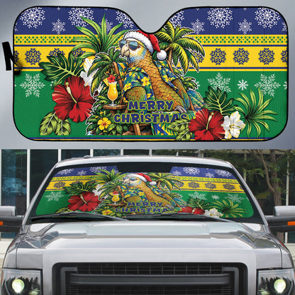 Afro-Vincentian Christmas Auto Sun Shade This Vincy Parrot Needs A Beach Retreat
