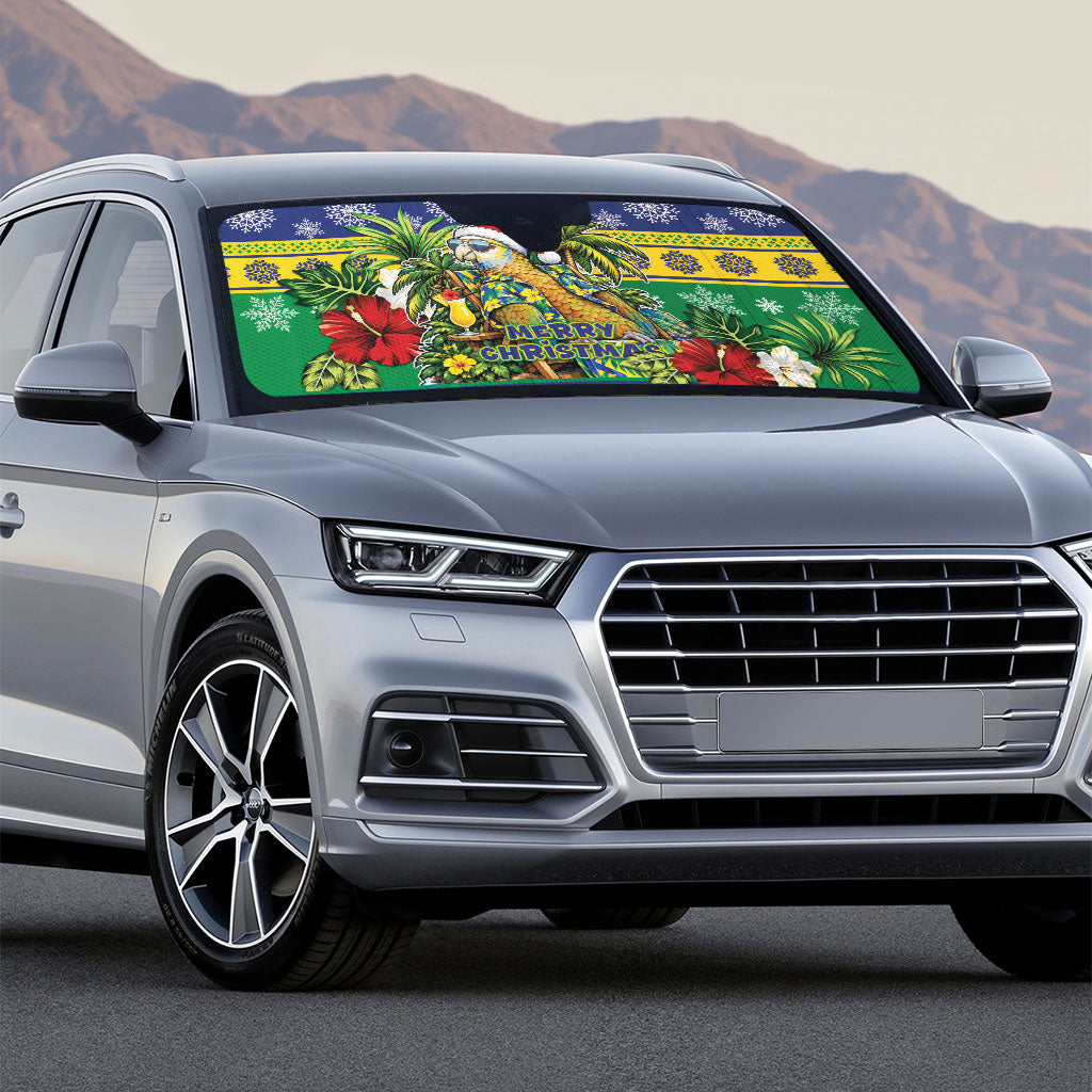 Afro-Vincentian Christmas Auto Sun Shade This Vincy Parrot Needs A Beach Retreat