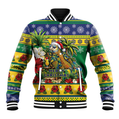 Afro-Vincentian Christmas Baseball Jacket This Vincy Parrot Needs A Beach Retreat