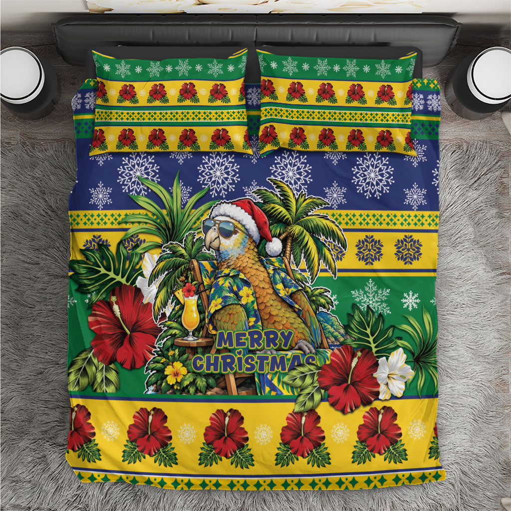 Afro-Vincentian Christmas Bedding Set This Vincy Parrot Needs A Beach Retreat
