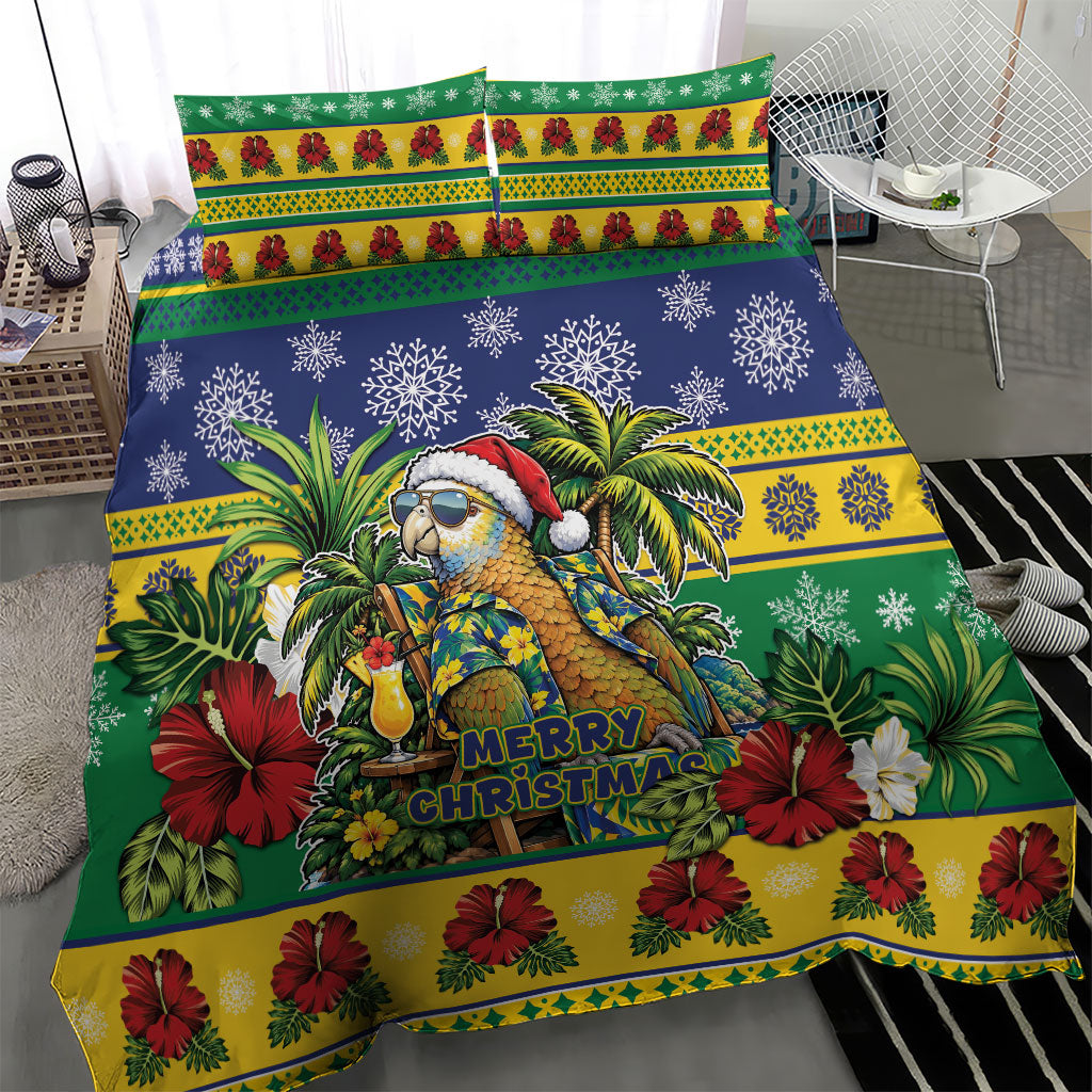 Afro-Vincentian Christmas Bedding Set This Vincy Parrot Needs A Beach Retreat