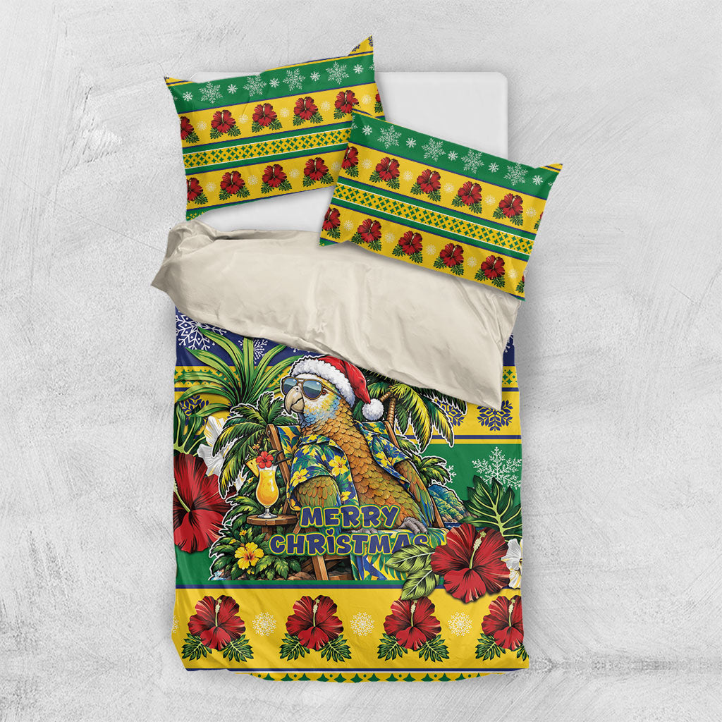Afro-Vincentian Christmas Bedding Set This Vincy Parrot Needs A Beach Retreat