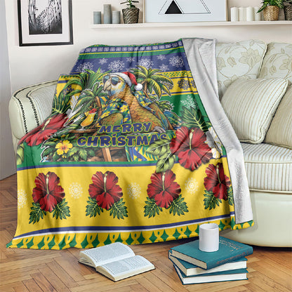 Afro-Vincentian Christmas Blanket This Vincy Parrot Needs A Beach Retreat
