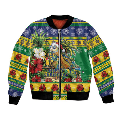 Afro-Vincentian Christmas Bomber Jacket This Vincy Parrot Needs A Beach Retreat