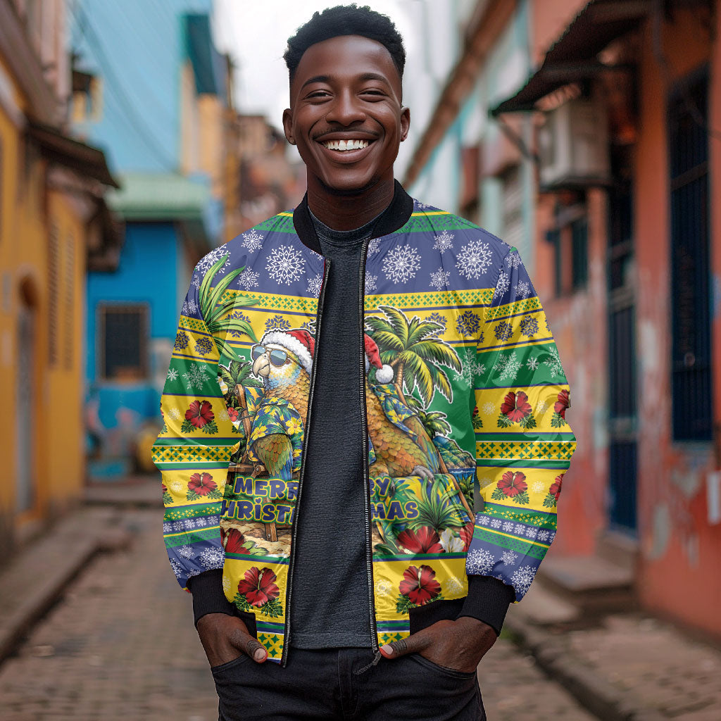 Afro-Vincentian Christmas Bomber Jacket This Vincy Parrot Needs A Beach Retreat
