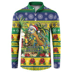 Afro-Vincentian Christmas Button Sweatshirt This Vincy Parrot Needs A Beach Retreat