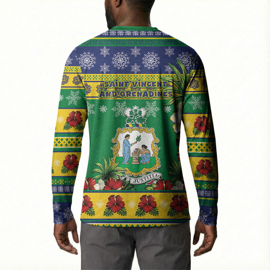 Afro-Vincentian Christmas Button Sweatshirt This Vincy Parrot Needs A Beach Retreat