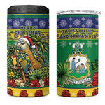 Afro-Vincentian Christmas 4 in 1 Can Cooler Tumbler This Vincy Parrot Needs A Beach Retreat
