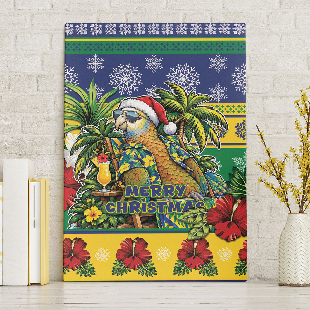 Afro-Vincentian Christmas Canvas Wall Art This Vincy Parrot Needs A Beach Retreat
