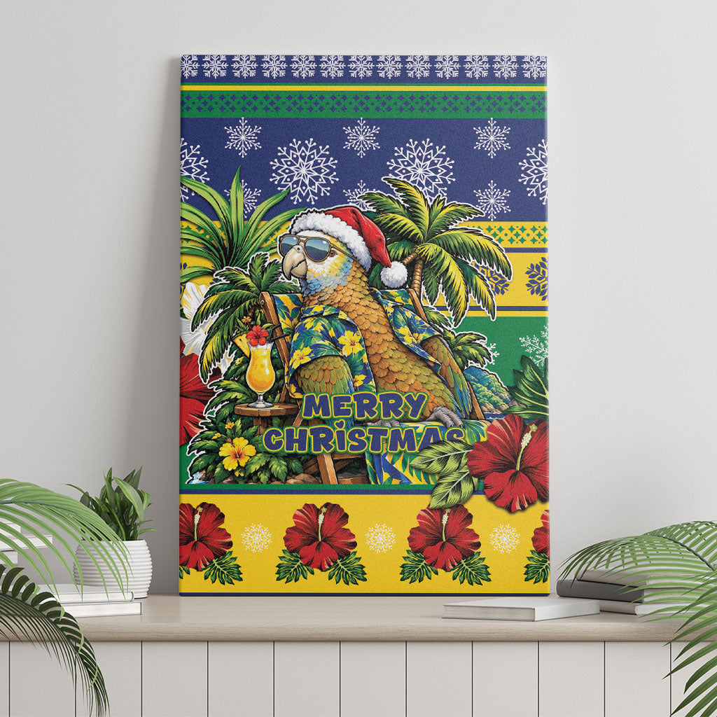 Afro-Vincentian Christmas Canvas Wall Art This Vincy Parrot Needs A Beach Retreat