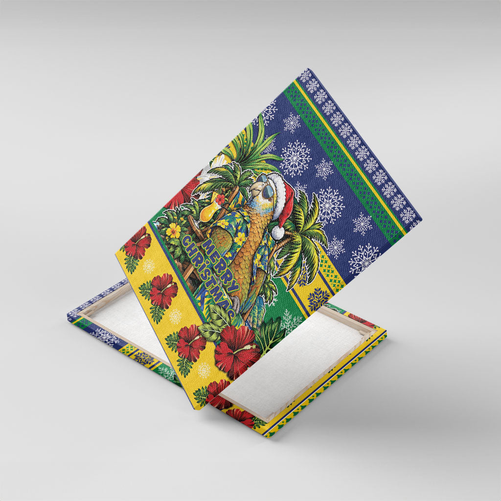 Afro-Vincentian Christmas Canvas Wall Art This Vincy Parrot Needs A Beach Retreat