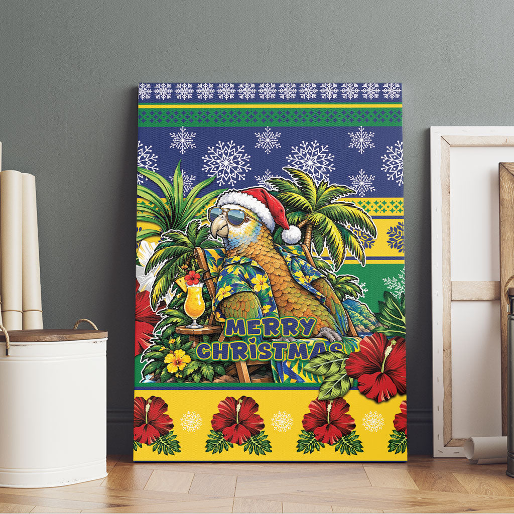 Afro-Vincentian Christmas Canvas Wall Art This Vincy Parrot Needs A Beach Retreat