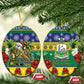 Afro-Vincentian Christmas Ceramic Ornament This Vincy Parrot Needs A Beach Retreat