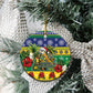 Afro-Vincentian Christmas Ceramic Ornament This Vincy Parrot Needs A Beach Retreat
