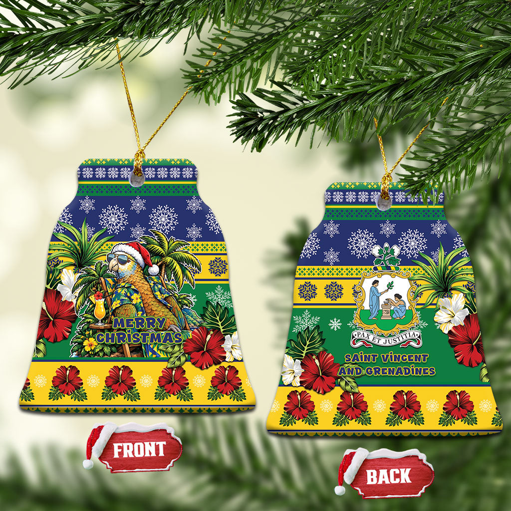 Afro-Vincentian Christmas Ceramic Ornament This Vincy Parrot Needs A Beach Retreat