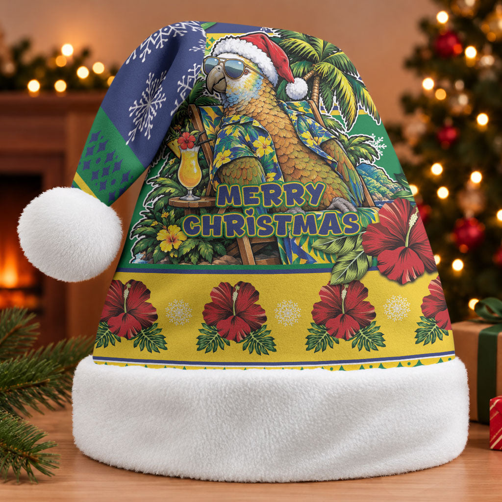 Afro-Vincentian Christmas Santa Hat This Vincy Parrot Needs A Beach Retreat