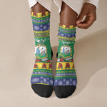 Afro-Vincentian Christmas Crew Socks This Vincy Parrot Needs A Beach Retreat