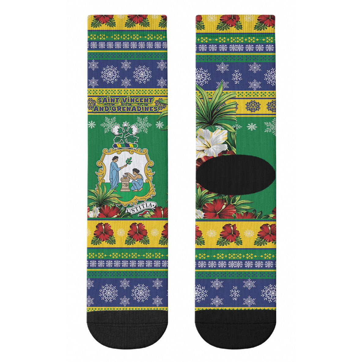 Afro-Vincentian Christmas Crew Socks This Vincy Parrot Needs A Beach Retreat