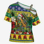 Afro-Vincentian Christmas Cross Shoulder Shirt This Vincy Parrot Needs A Beach Retreat