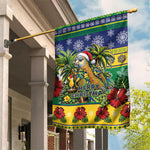 Afro-Vincentian Christmas Garden Flag This Vincy Parrot Needs A Beach Retreat