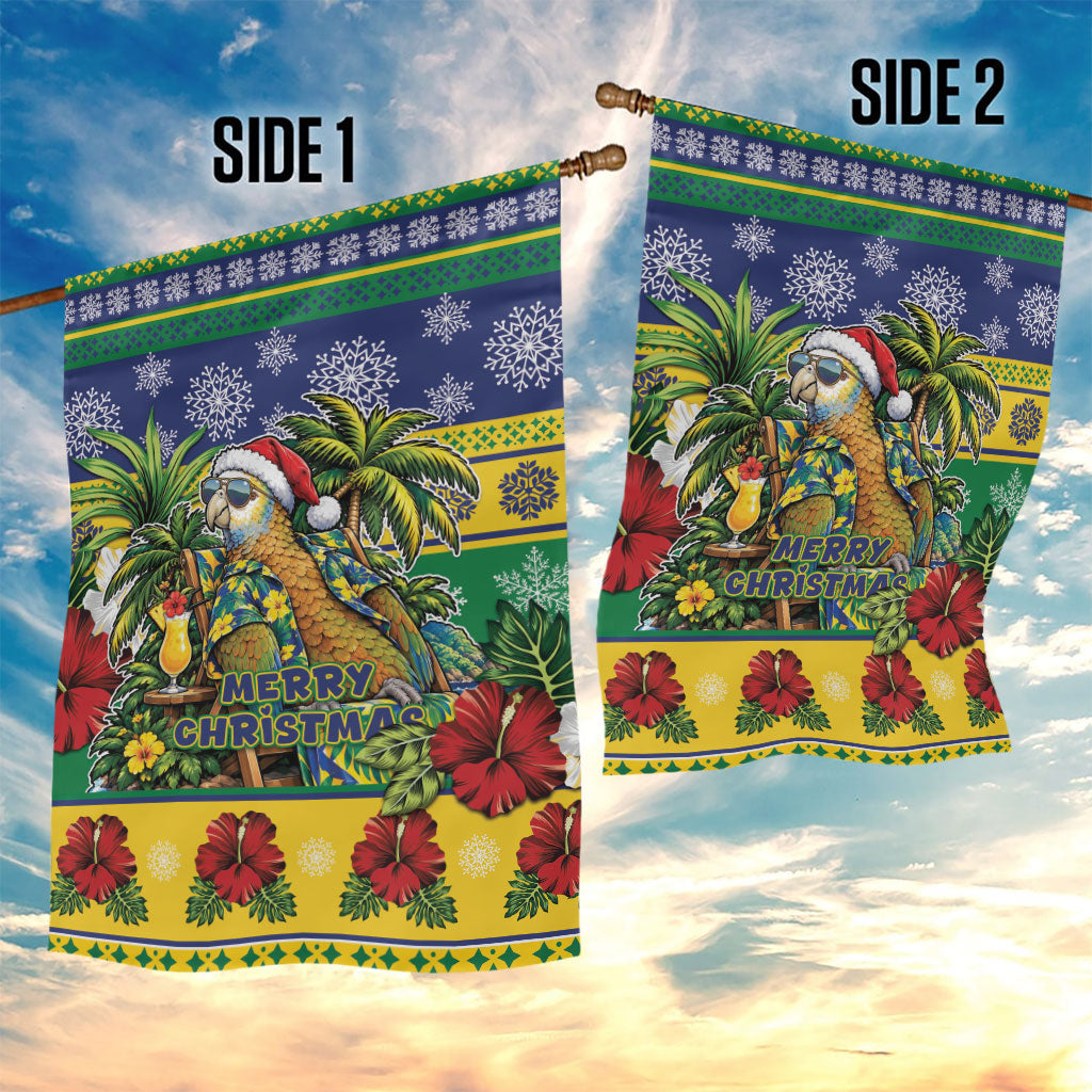 Afro-Vincentian Christmas Garden Flag This Vincy Parrot Needs A Beach Retreat