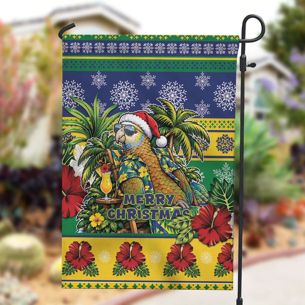 Afro-Vincentian Christmas Garden Flag This Vincy Parrot Needs A Beach Retreat