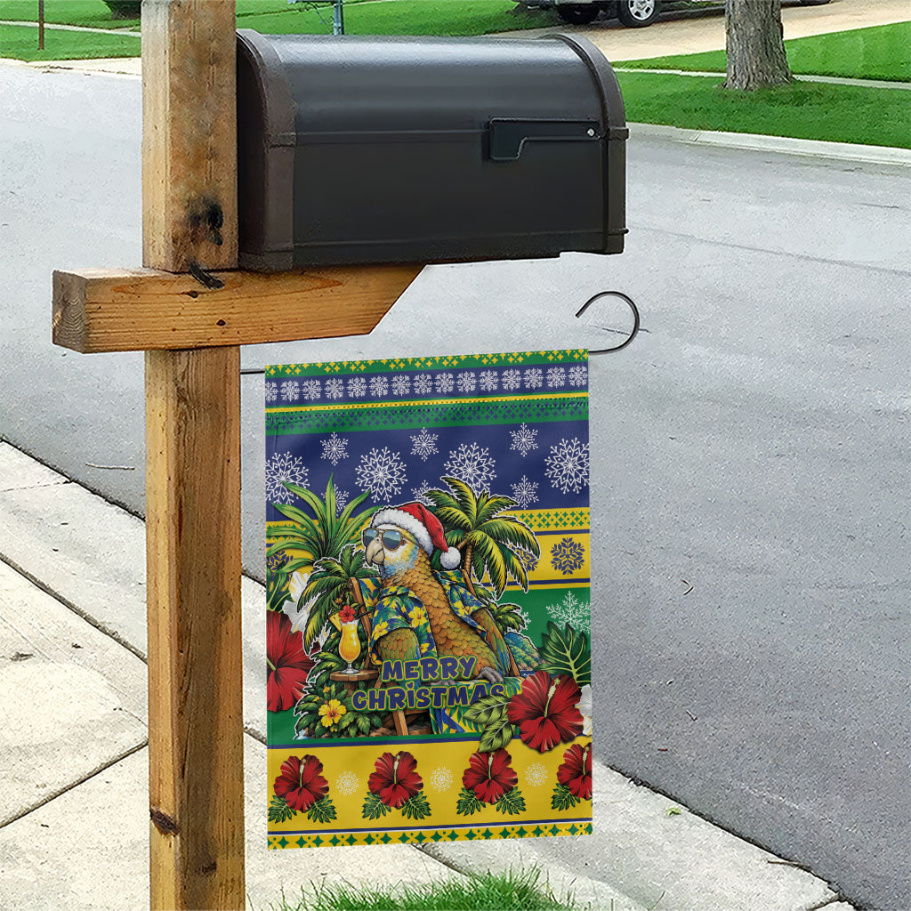 Afro-Vincentian Christmas Garden Flag This Vincy Parrot Needs A Beach Retreat