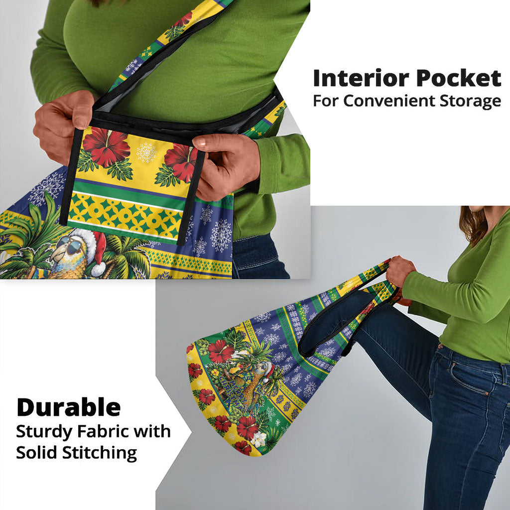 Afro-Vincentian Christmas Grocery Bag This Vincy Parrot Needs A Beach Retreat