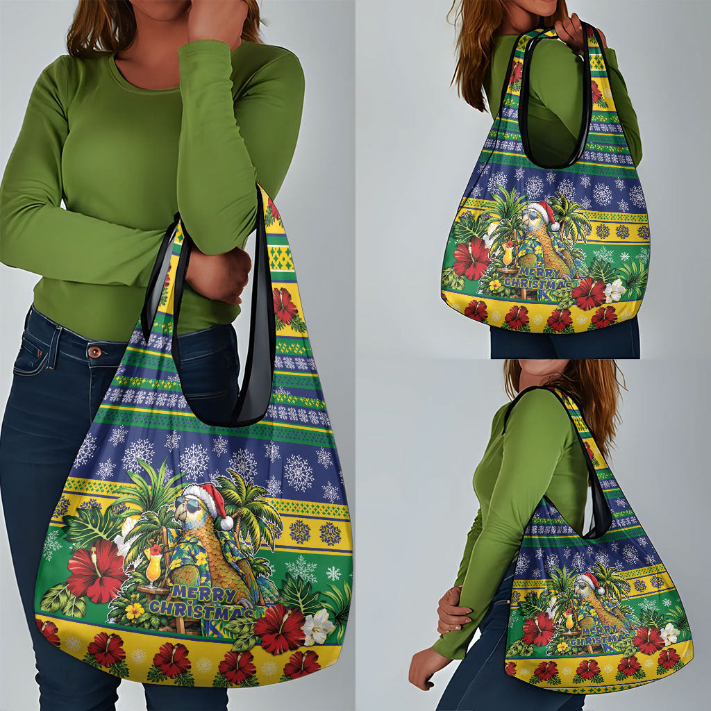 Afro-Vincentian Christmas Grocery Bag This Vincy Parrot Needs A Beach Retreat