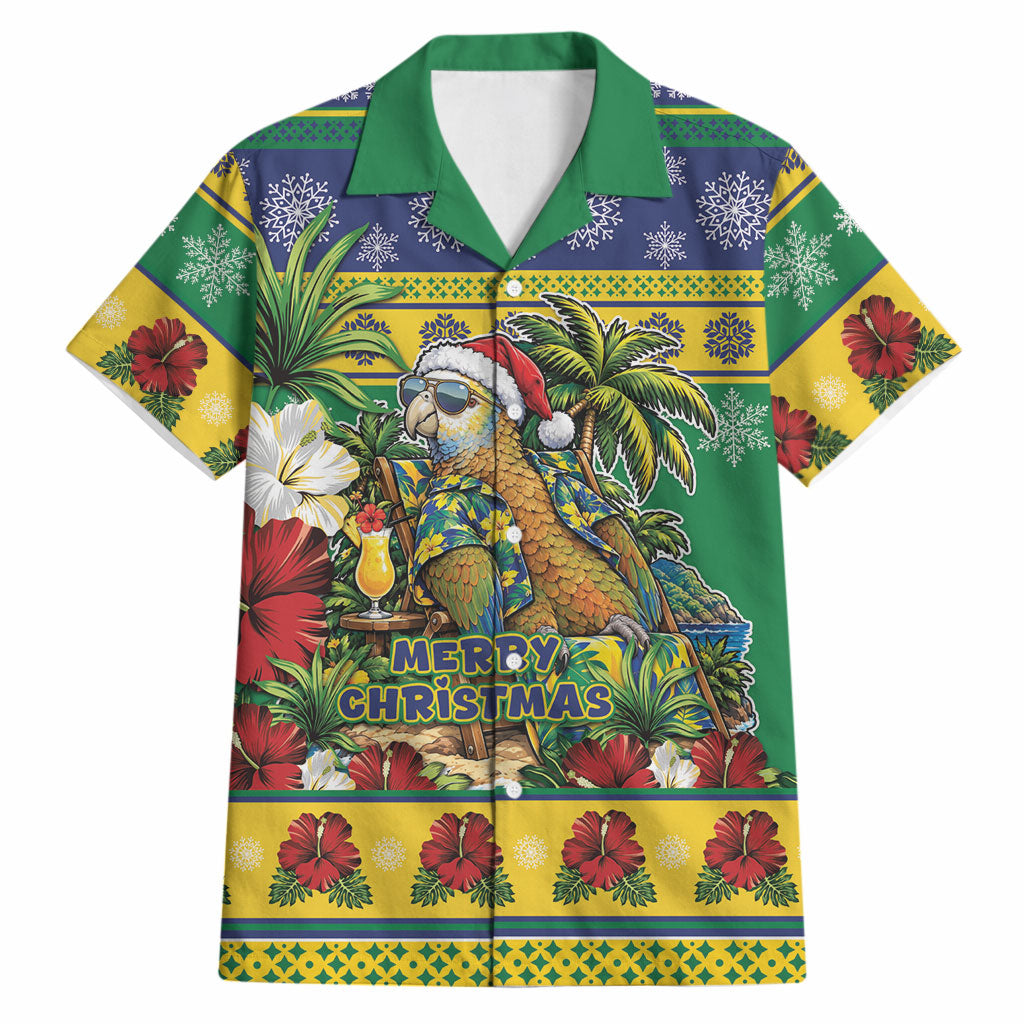 Afro-Vincentian Christmas Hawaiian Shirt This Vincy Parrot Needs A Beach Retreat