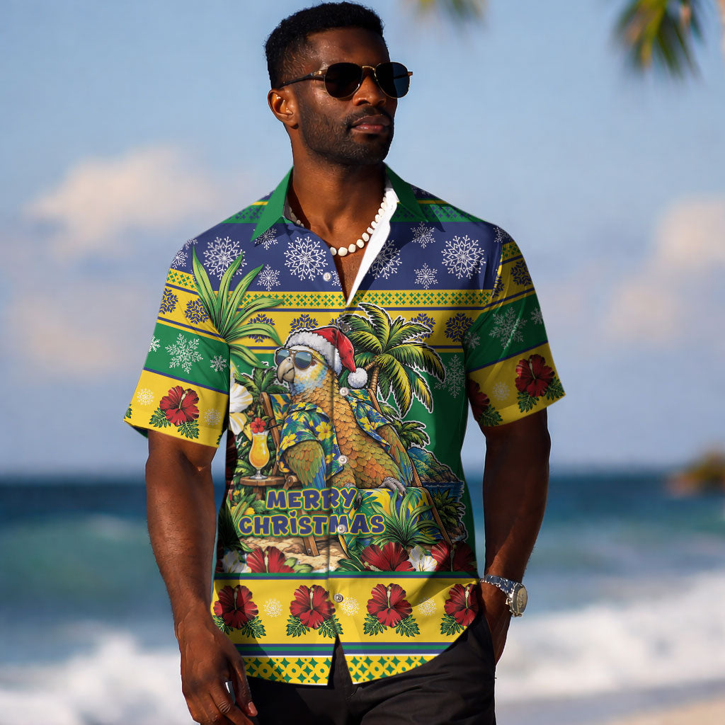 Afro-Vincentian Christmas Hawaiian Shirt This Vincy Parrot Needs A Beach Retreat