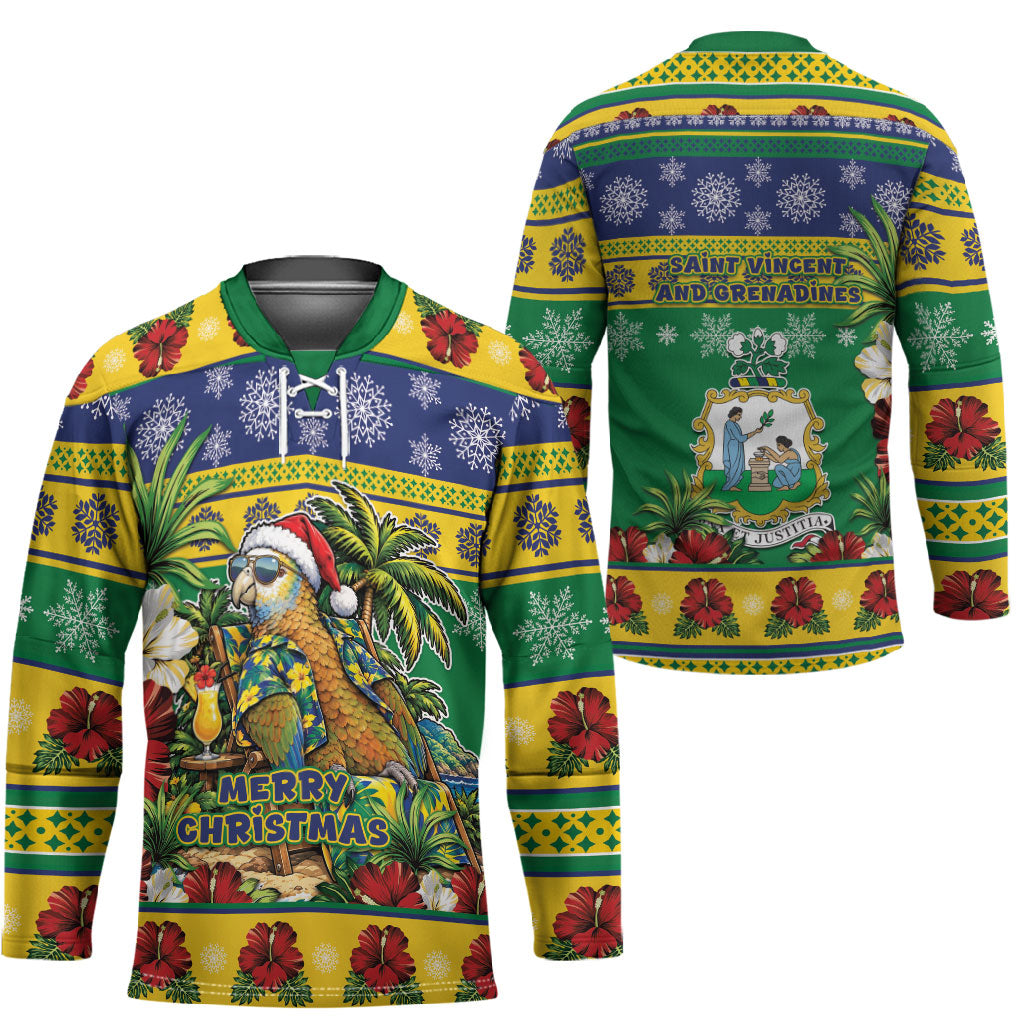 Afro-Vincentian Christmas Hockey Jersey This Vincy Parrot Needs A Beach Retreat