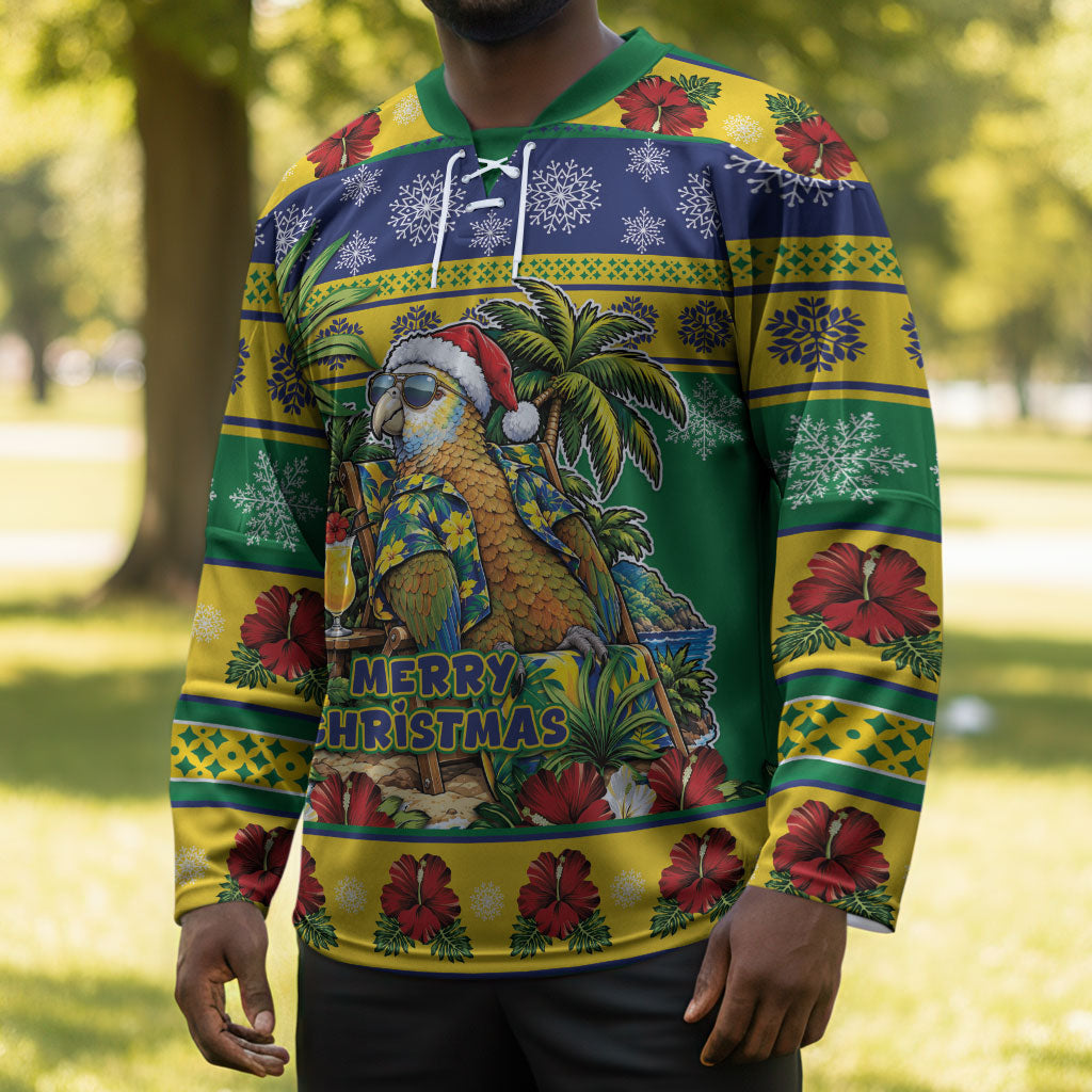 Afro-Vincentian Christmas Hockey Jersey This Vincy Parrot Needs A Beach Retreat