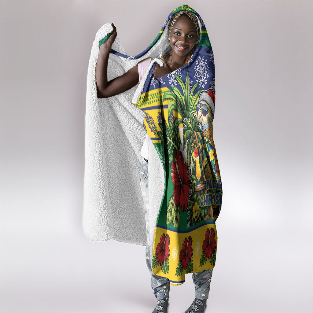 Afro-Vincentian Christmas Hooded Blanket This Vincy Parrot Needs A Beach Retreat