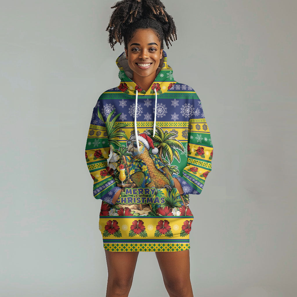 Afro-Vincentian Christmas Hoodie Dress This Vincy Parrot Needs A Beach Retreat