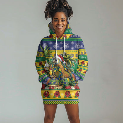 Afro-Vincentian Christmas Hoodie Dress This Vincy Parrot Needs A Beach Retreat