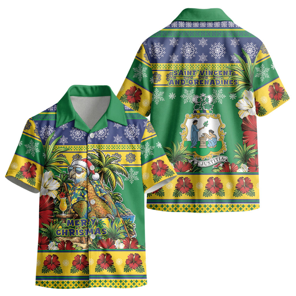 Afro-Vincentian Christmas Kid Hawaiian Shirt This Vincy Parrot Needs A Beach Retreat